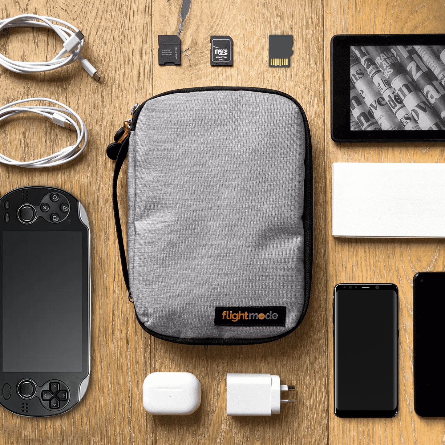 Flightmode Waterproof Tech Cable Organiser - GREY
