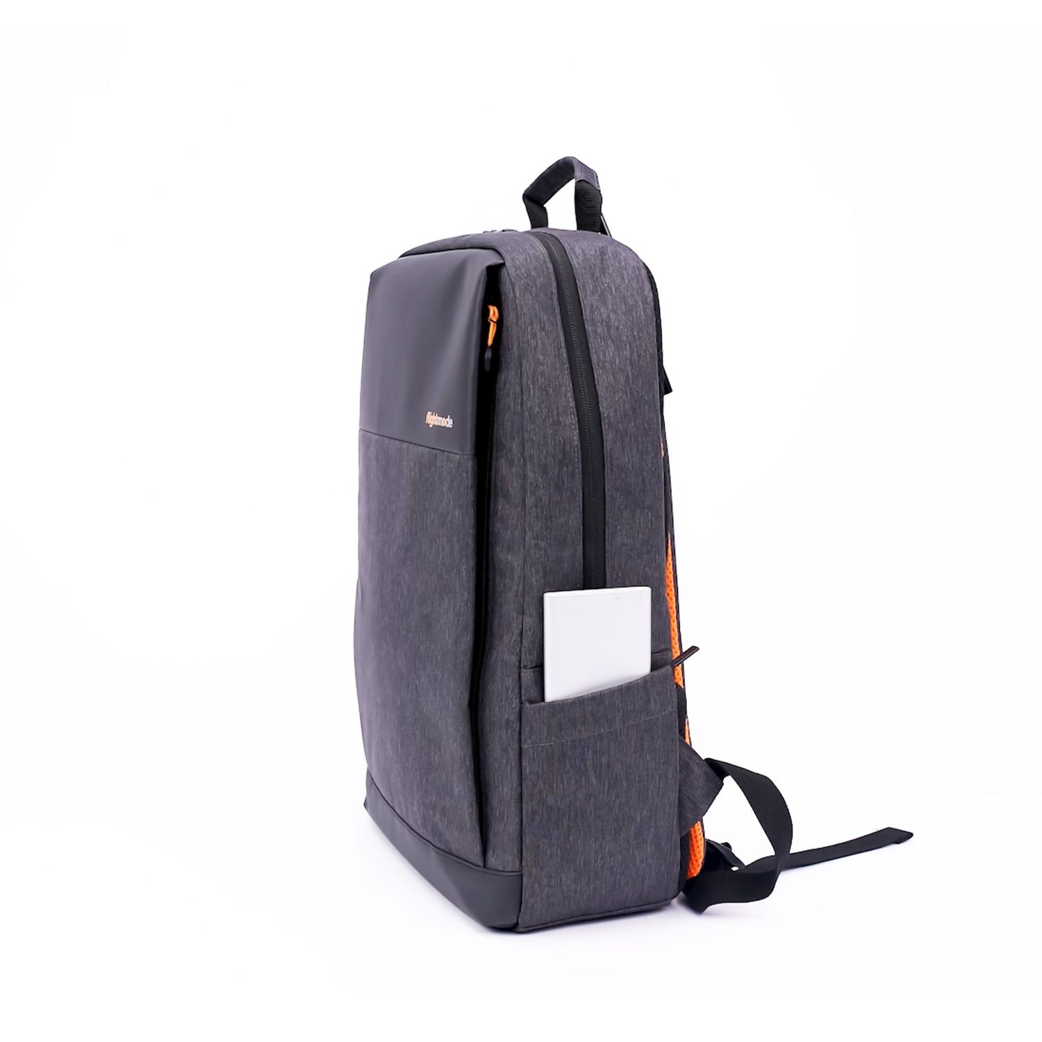 side view image of laptop backpack