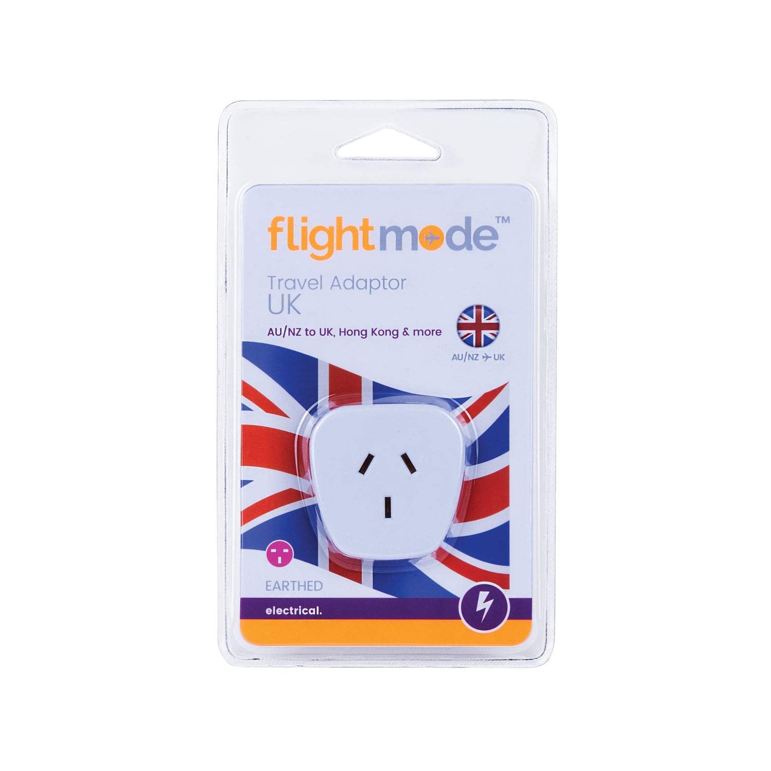 Flightmode Outbound UK Adaptor (Hong Kong/UK) Type G - Adaptors do not convert voltage or frequency - please check the supply voltage and frequency and the voltage and frequency required to operate your appliance. If either of these differ, an appropriate transformer must be used.