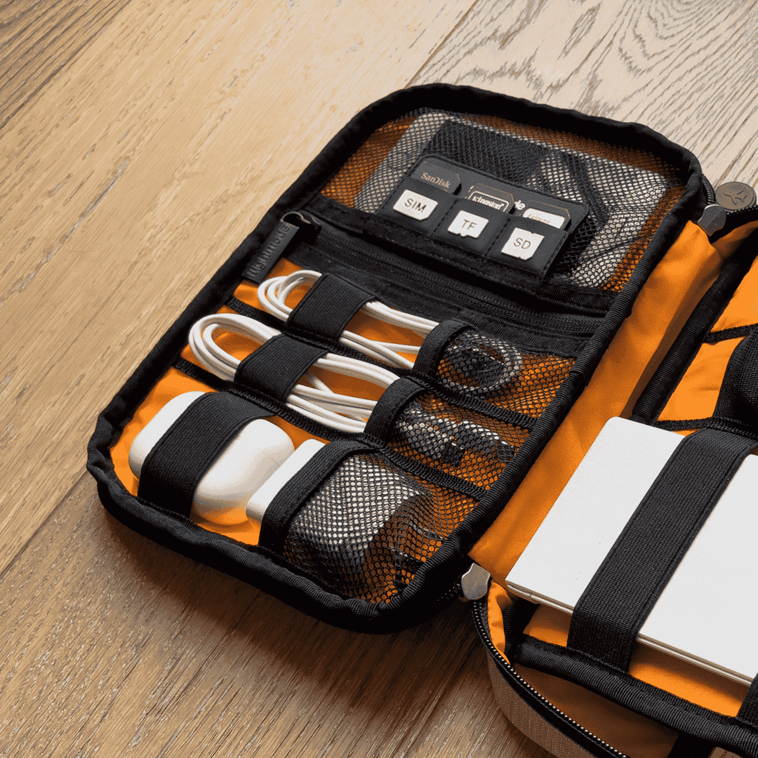 Electronic Organizer, BUBM Travel Cable Bag/USB Drive Shuttle Case/ Electronics Accessory Organizer For Home Office-Grey In | Whizz Electronic Organizers - Foto 7